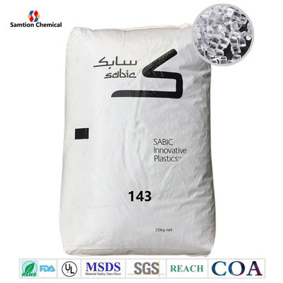 गुणवत्ता  UV Stabilized S-Plastic  143 Polycarbonate Plastic Resin HB 10.5 MFR कारखाना