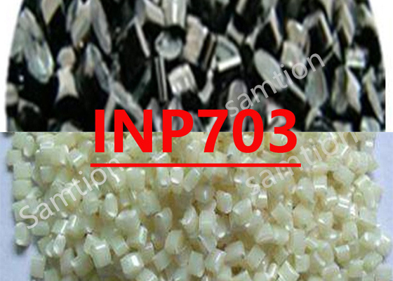 S-Plastic Cycolac INP703 एक उच्च ताप ABS राल है और यह अल्फामेथिल स्टायरेन एक्रिलोंट्रिल बुटाडीन स्टायरेन (एएमएस-ए) पर आधारित है।