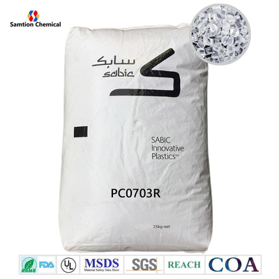 S-Plastic Lexan S-Plastic 0703R Pc राल पॉली कार्बोनेट राल प्लास्टिक ग्रेन्युल UV बाहरी और प्रकाश व्यवस्था के लिए स्थिर