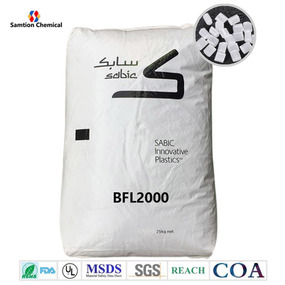 S-Plastic Lexan BFL2000 गैर-ब्रोमाइज्ड, गैर-क्लोराइज्ड फ्लेम रिटार्डेंट पीसी। अपारदर्शी सफेद रंगों में उपलब्ध है।
